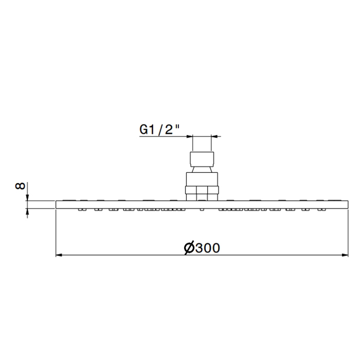 Newform XT Верхний душ, d30см, без кронштейна, G1/2" , цвет: хром