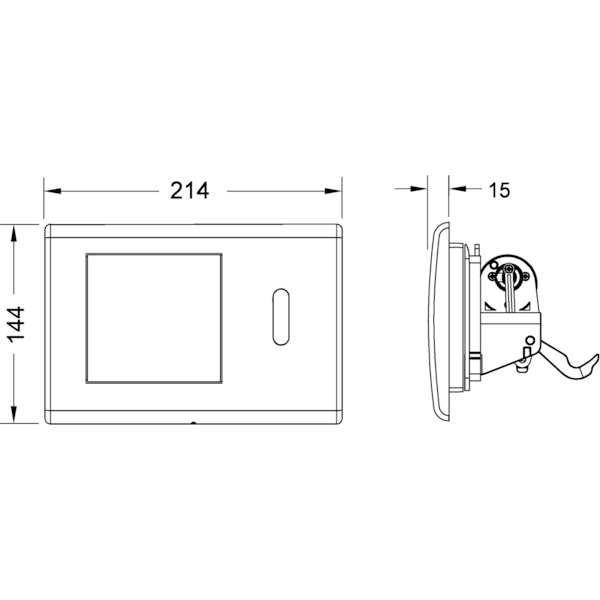TECEplanus Панель смыва с инфракрасным датчиком, 220 В, белая глянцевая