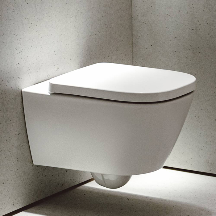 Laufen Meda Унитаз 54x36x35.5см., подвесной, безободковый, смыв Tornado, цвет: белый глянцевый