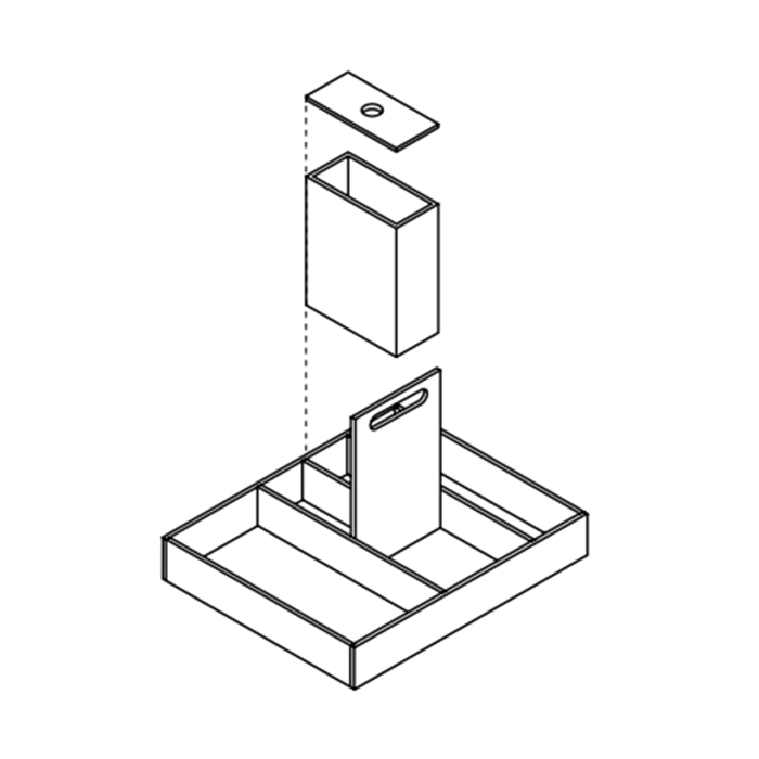 Agape Puzzle Комплект ящиков №2, цвет: серый