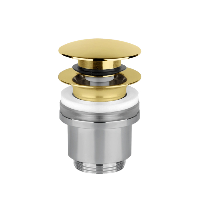 Gessi Донный клапан для раковины Stop&Go на 1 1/4", без слива-перелива, цвет: Gold PVD