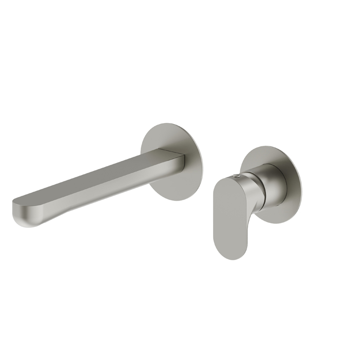 Newform Linfa II Смеситель для раковины, встраиваемый, длинный излив, внешняя часть, цвет: titanium satin