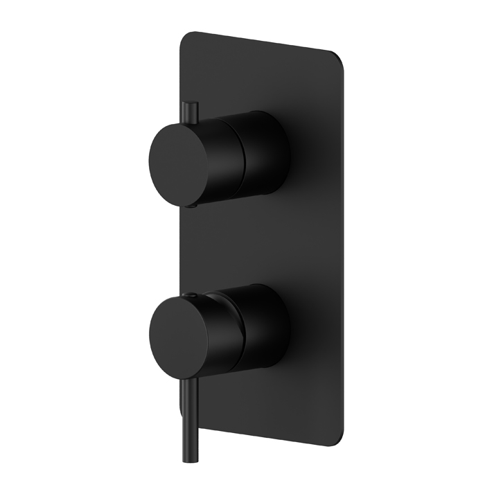 Newform X-Way Смеситель для душа, встраиваемый, 2 потока, внешняя часть, цвет: черный матовый