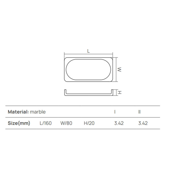 Dea Design Marble Мыльница настольная, 16х8хh2cм., из мрамора, цвет: Travertine