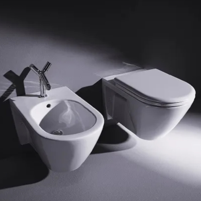 Duravit Starck 2 Биде подвесное 54х37см, с 1 отв под смеситель, с креплением, цвет: белый