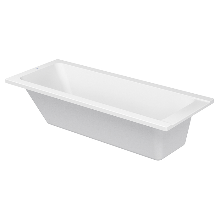 Duravit D-Code  Ванна акриловая прямоугольная 170х50x40см, встраиваемая, с 1 наклоном для спины, выпуск центральный , цвет: белый