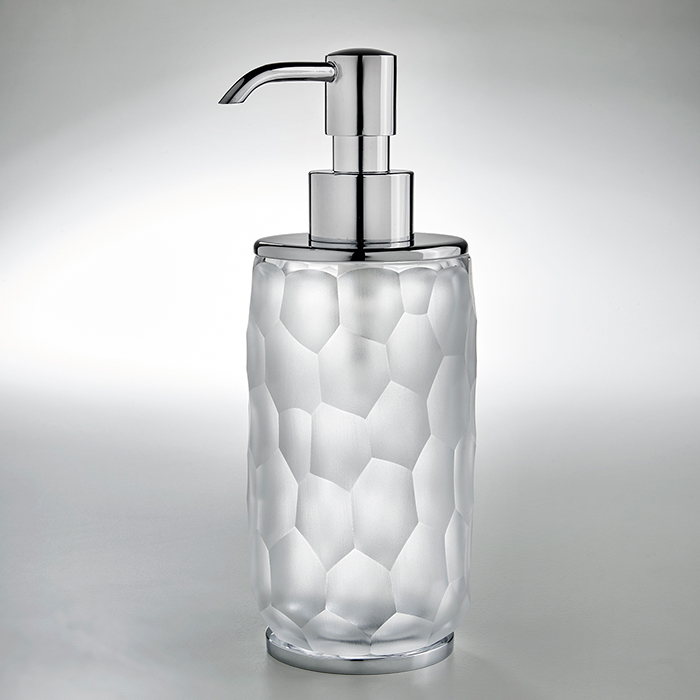 3SC Nest Дозатор для жидкого мыла, настольный, цвет: прозрачный хрусталь/хром