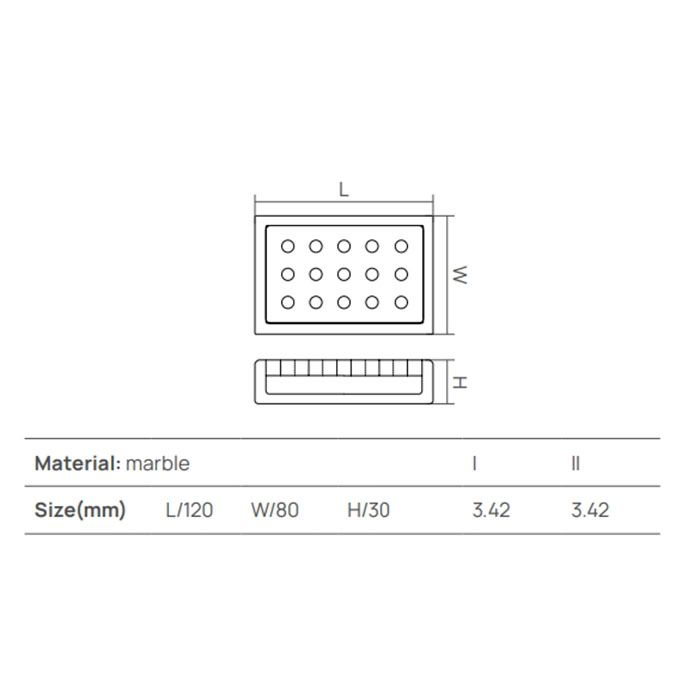 Dea Design Marble Мыльница настольная, 8х3хh13см., из мрамора, цвет: Statuario White