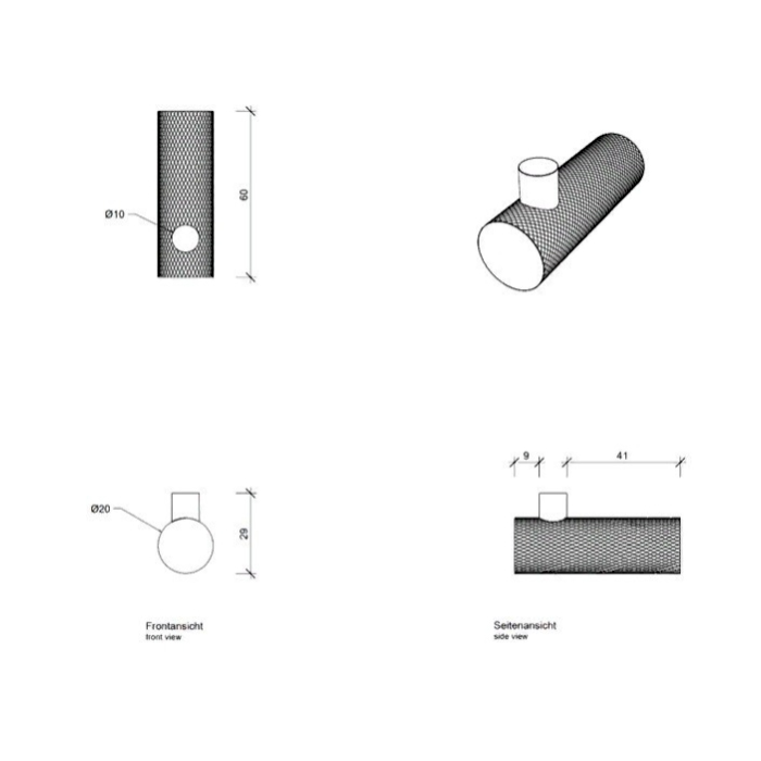 Decor Walther Club Крючок, подвесной, цвет: черный матовый