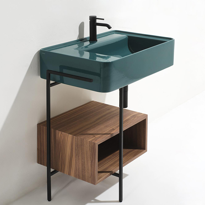 Simas Ratio Раковина чаша подвесная 75x46xh18 см, с 1 отв. для смесителя, без перелива, цвет: navy matt