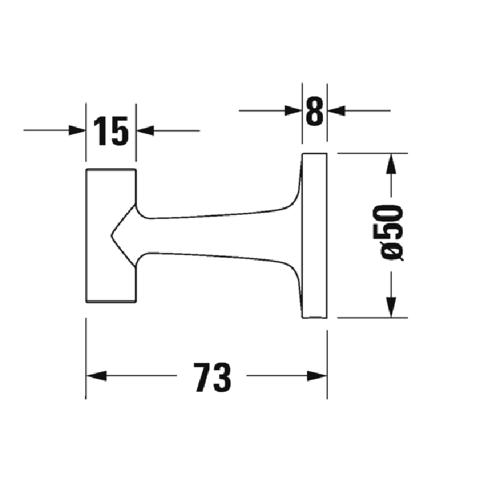 Duravit Starck T Крючок, подвесной, цвет: хром