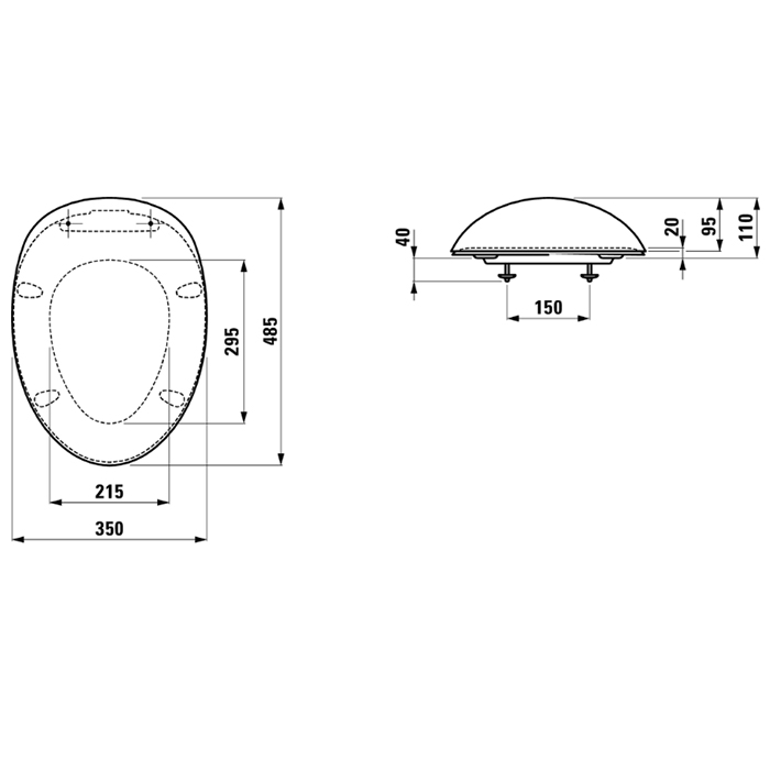 Laufen Alessi One Сиденье для унитаза 48.1x35x10.7см с микролифтом, цвет: белый