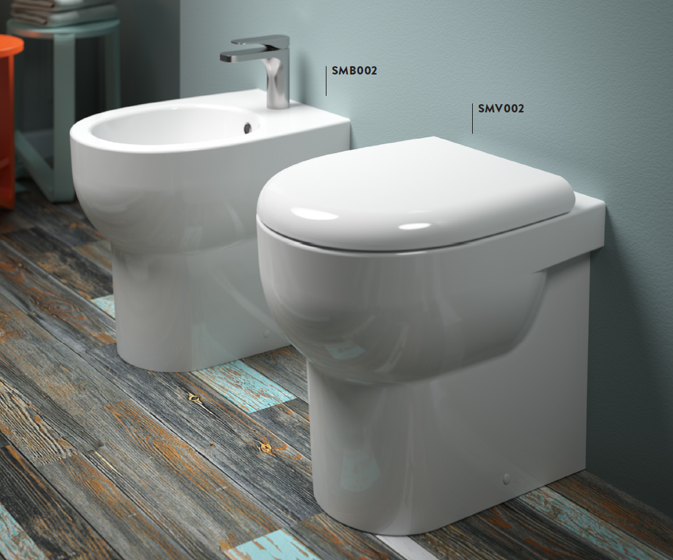 ARTCERAM/HIDRA  SMARTY Биде напольное  35х50 см, без крепежа, с 1 отв под смеситель, цвет: белый