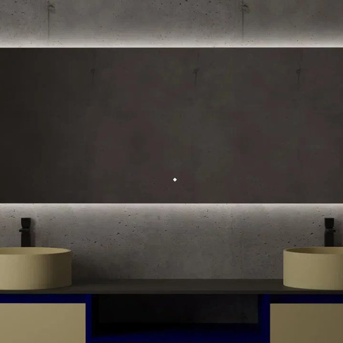 Salini Зеркало для ванны OMBRA 160х70х2.5см., с LED подсветкой, влагостойкое AGC Сrystalvision, сенс. выкл., крепления, обогрев, антизапот.