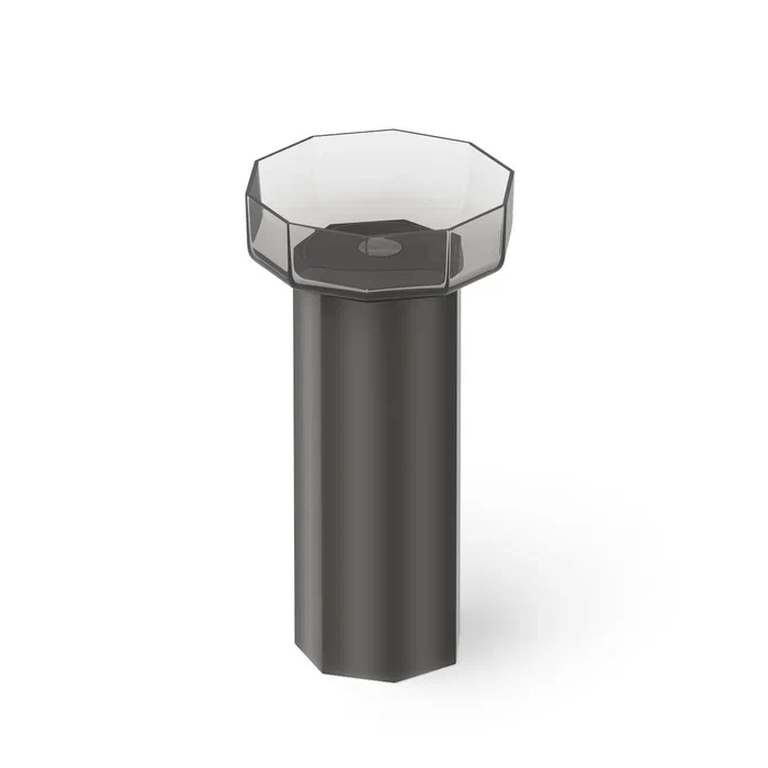 Dea Design Pedestal Basin Раковина 48х45.6х90см., напольная, без отв., Glasstech, прозрачная смола, цвет: Smoky Black R4