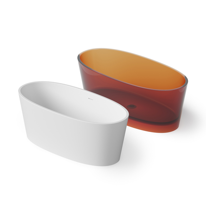 Dea Design Nature Ванна 160х75х60см., отдельностоящая, Solid Surface, цвет: White №18