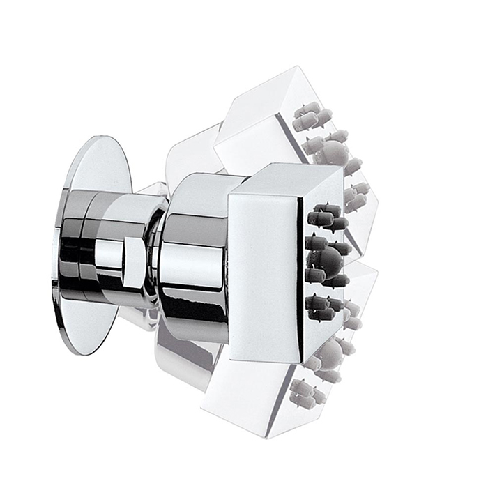 Bossini Cubic Форсунка поворотная, квадратная, цвет хром