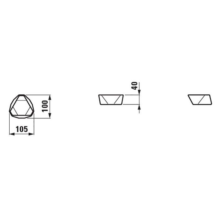  Laufen Home collection Керамическая чаша 105х100х40 мм TRIO TRAY, настольная, цвет: белый