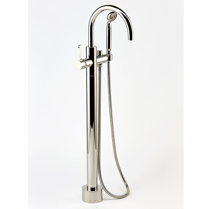 THG Hamptons Смеситель для ванны, напольный, с ручным душем и шлангом 150см., цвет: хром