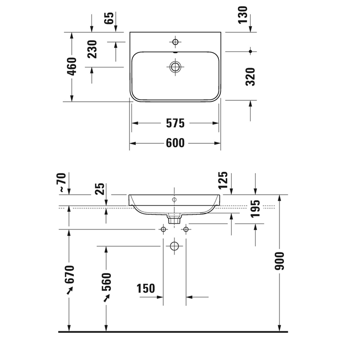 Duravit Happy D.2 Plus Раковина накладная, 60х46см., без отв., выпуск с керамической крышкой, WonderGliss, цвет: Anthracite matt