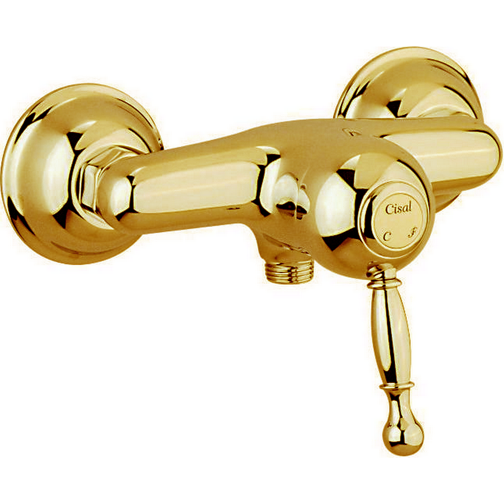 CISAL Arcana Royal Смеситель однорычажный настенный для душа, цвет: золото 