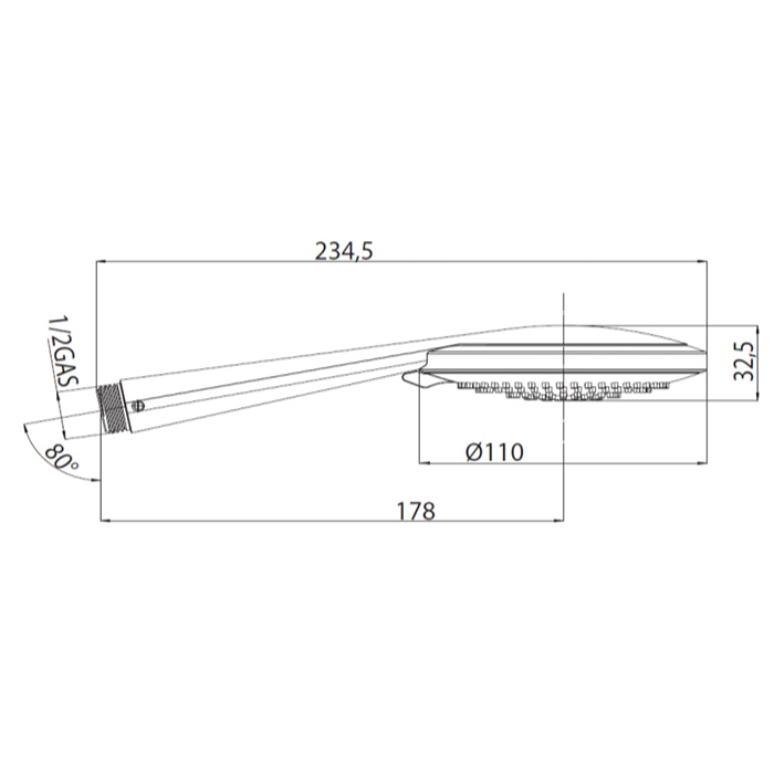 Bossini Syncro Ручной душ Ø11cм., 3 режима, цвет: хром