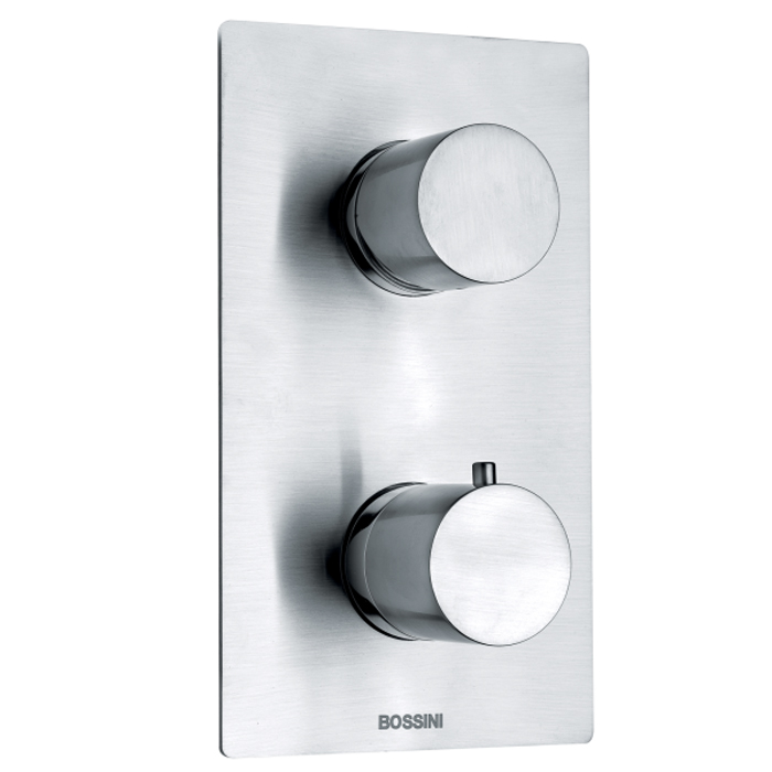 Bossini Nobu Наружная часть для универсального термостатического смесителя на 1-5 выходов., цвет: нержавеющая сталь