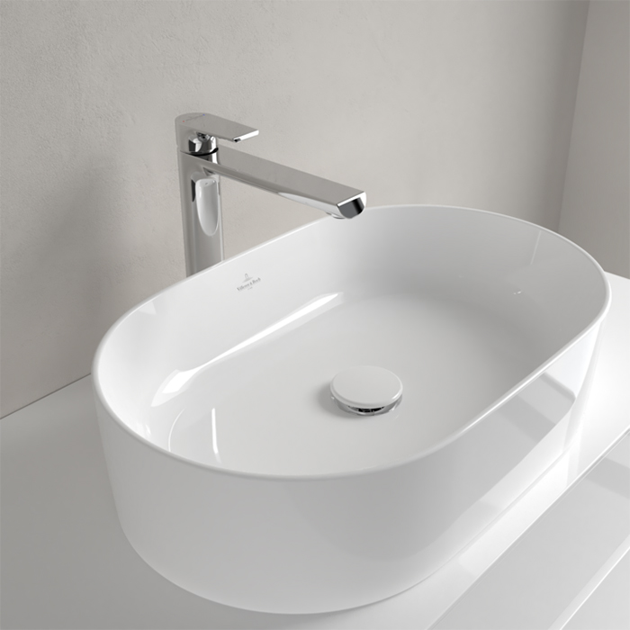 Villeroy&Boch Collaro Раковина накладная, 56x36х14.5см., без отв., цвет: альпийский белый