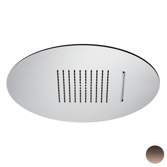 Newform Head Showers Верхний душ 40cм, потолочный, скрытый, дождь/водопад, цвет: PVD brushed copper bronze