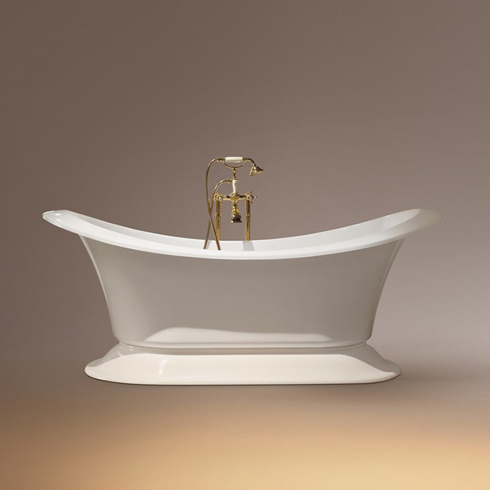 Gruppo Treesse Grand Soleil Ванна 185x85x75см., отдельностоящая, цвет: золото/белый