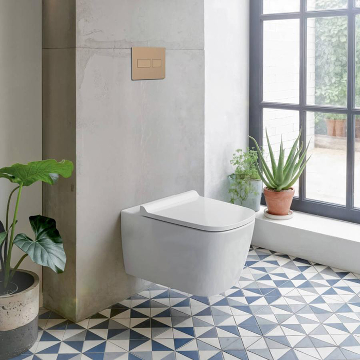 TECEneo Унитаз 54х36см, подвесной, безободковый, смыв Tornado, сиденье slim, цвет: белый