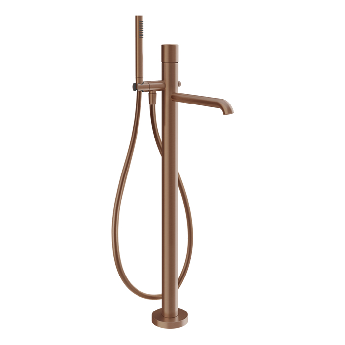 Gessi Habito Unito Смеситель для ванны, напольный, цвет: Copper Brushed PVD