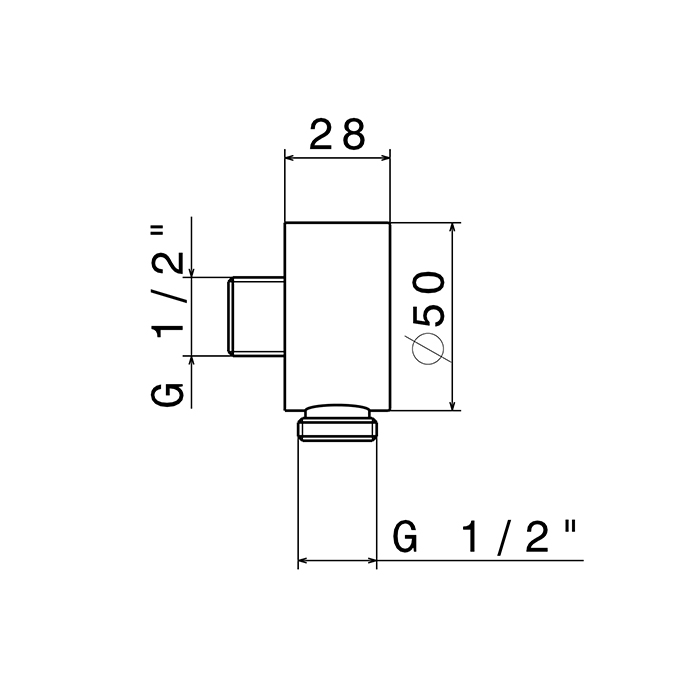 Newform Shower Выход из стены, цвет: carbon satin