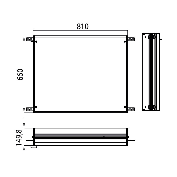 Emco Asis prestige Встраиваемая монтажная рама для зеркального шкафа 81.5х14.7хh66.5см