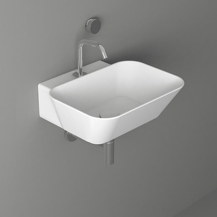 Simas Wave Раковина 48х43х16.5 см, 1 отв., накладная/подвесная, цвет: белый