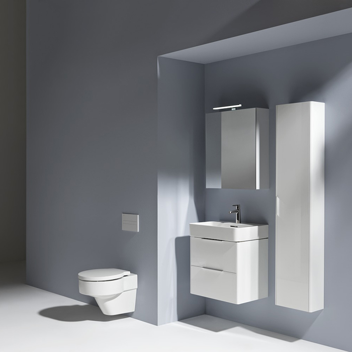 Laufen Base База с раковиной, 58.5х39х53см, с 2 ящиками, подвесная, покрытие LLC, цвет: белый глянцевый