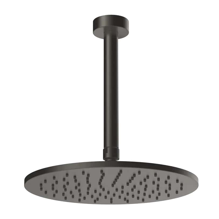 Gessi Ingranaggio Душевая головка потолочная, поворотная с шарниром, цвет: Black Metal Brushed PVD