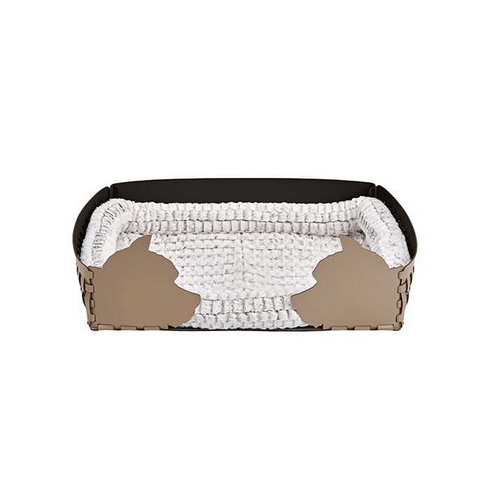 ADJ Лежанка Dog, 60x42xH15 см., цвет: капучино/шоколад