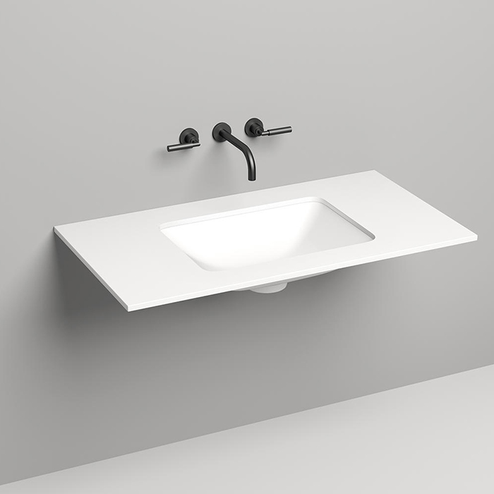 Salini Столешница 100х50х1.5 cм, из материалов S-Stone, цвет: белый матовый