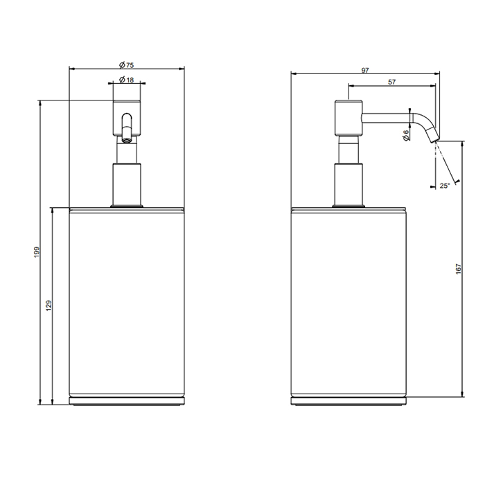 Gessi Tondo Дозатор для жидкого мыла, настольный, черный, цвет: Finox Brushed Nickel