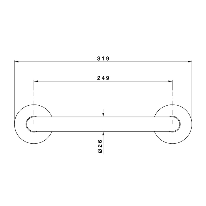 Nicolazzi Accessori Grab Bar Поручень 61.4см, цвет: хром