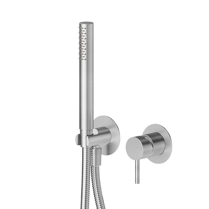 Newform X-STEEL 316 Смеситель для душа, встраиваемый,, ручной душ, кронштейн, шланг 150 см, цвет: INOX