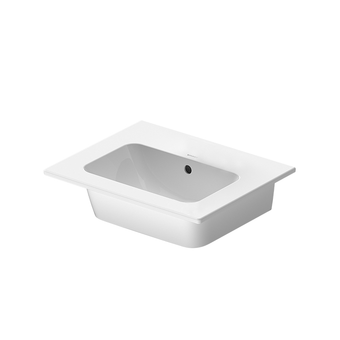 Duravit Me by Starck Раковина накладная 53х43см, с переливом, без отв., WonderGliss, цвет: белый