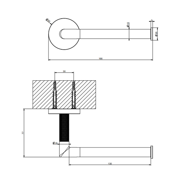 Gessi Anello Держатель т/б, подвесной, цвет: Finox Brushed Nickel