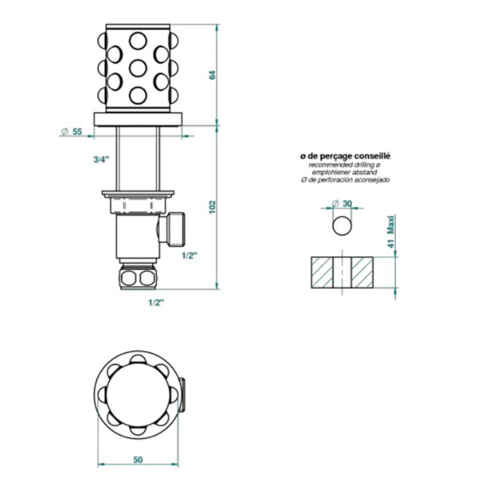 THG Mossi cristal clair Вентиль смесителя для раковины, цвет: хром