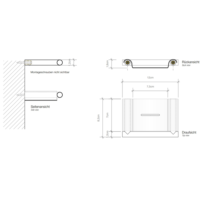 Decor Walther Mikado WSS Мыльница подвесная, цвет: черный матовый