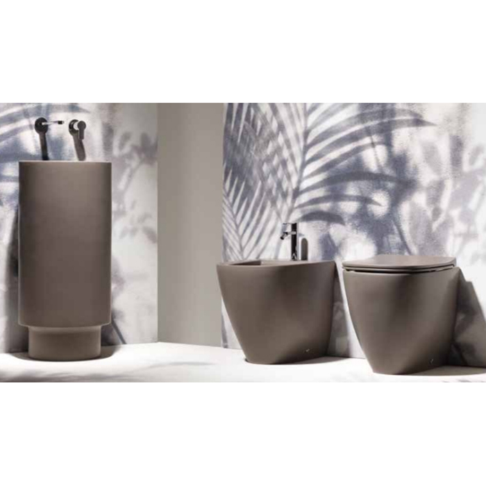 Simas Juniper Биде напольное 53,5x370xh42см, с 1 отв., цвет: moka matt