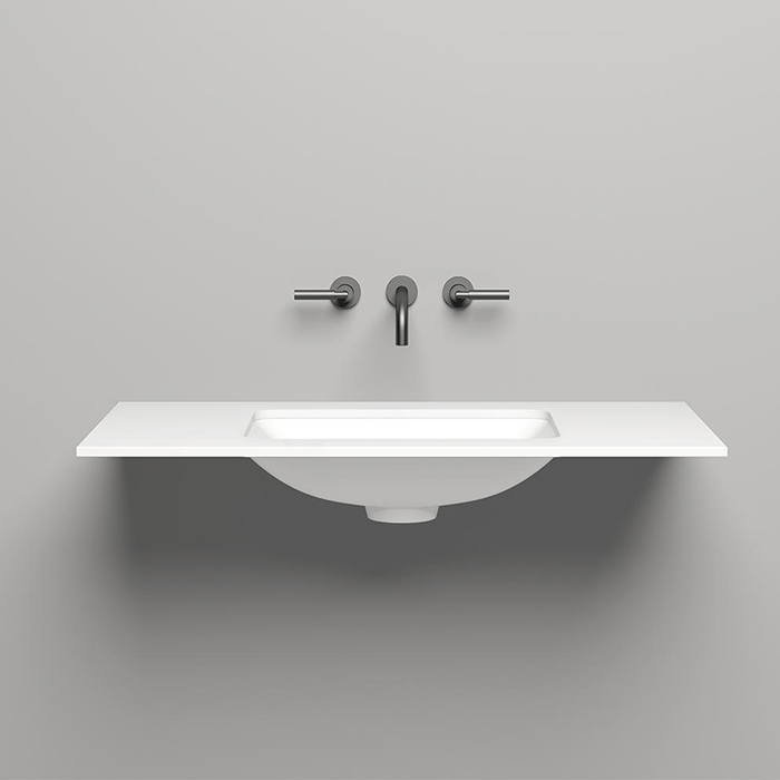 Salini Столешница 100х50х1.5 cм, из материалов S-Stone, цвет: белый матовый