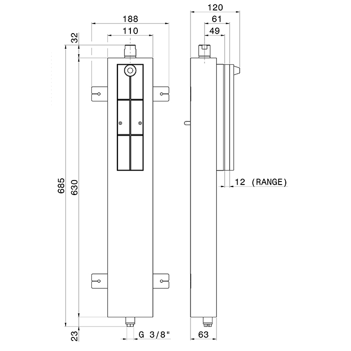 Newform Внутренняя часть выдвижного гидроерша