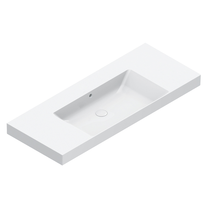 Catalano Zero Раковина 125x50см, без отв., цвет: белый глянцевый